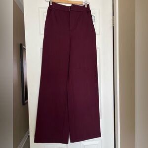 Simons/Icone Burgundy Wide Leg Dress Pants Size XS